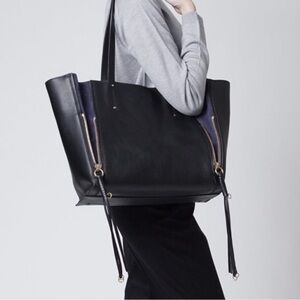 Tory Burch Elegant Black “Milo” Tote Bag